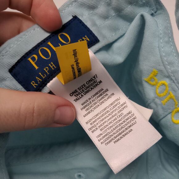 Polo Ralph Lauren Small Pony Slideback Hat Blue One Size Embroidered - Picture 9 of 9